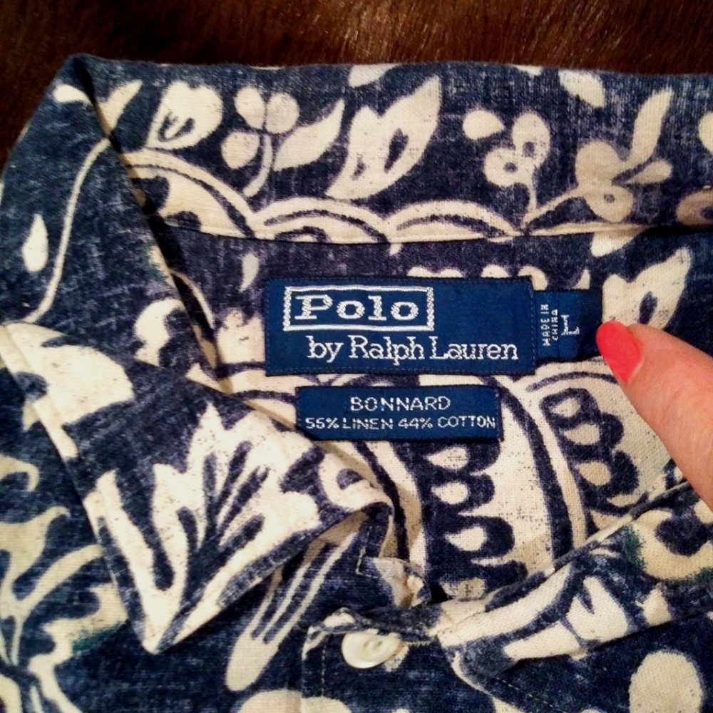 POLO Ralph Lauren Hawaiian tropical short sleeve men's shirt